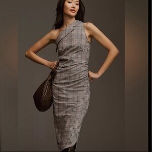 NWT Maeve One-Shoulder Asymmetrical Slim
Midi Dress